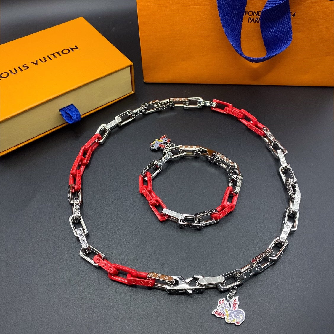 Louis Vuitton Dargon Monogram Chain Bracelet
